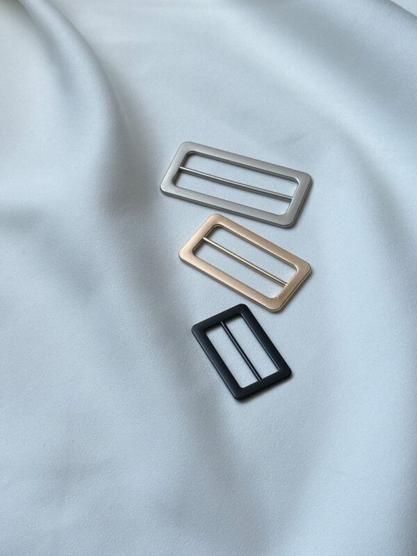 Metallic Dual-Slot Strap Buckles three color