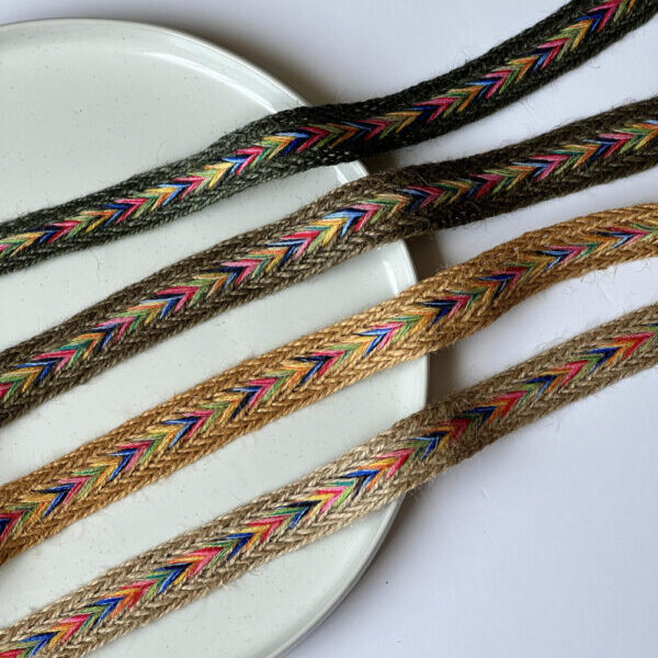 2CM Rainbow Arrow Braided Trim