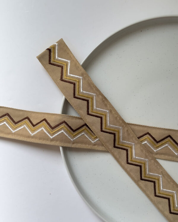 Zigzag Embroidered Ribbon