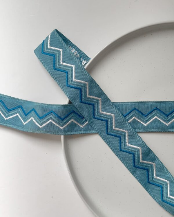 Zigzag Embroidered Ribbon