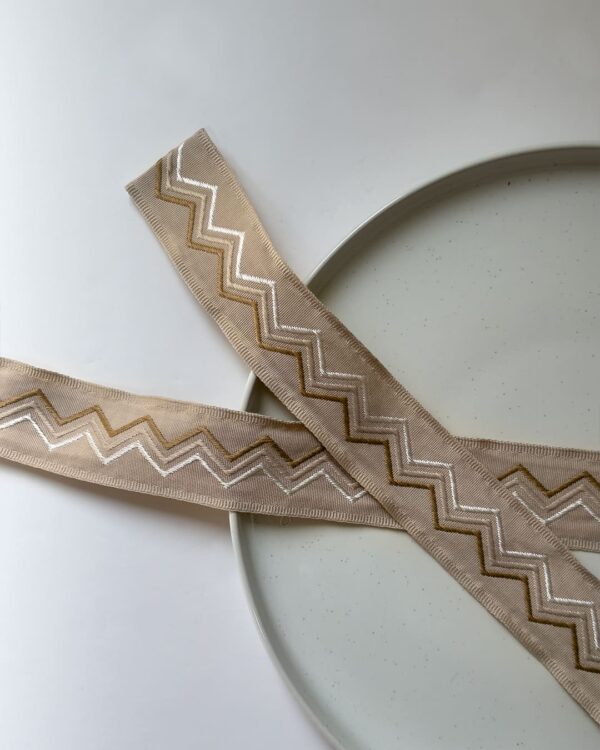 Zigzag Embroidered Ribbon