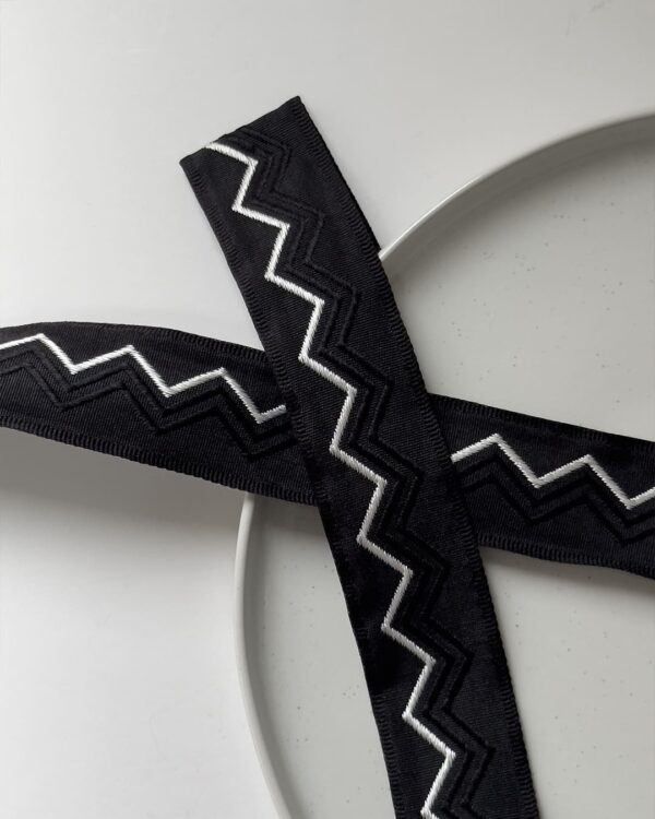 Zigzag Embroidered Ribbon