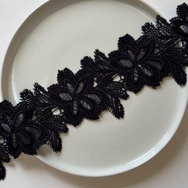 Exquisite Floral Lace: Black & White Beauty for Your Creations