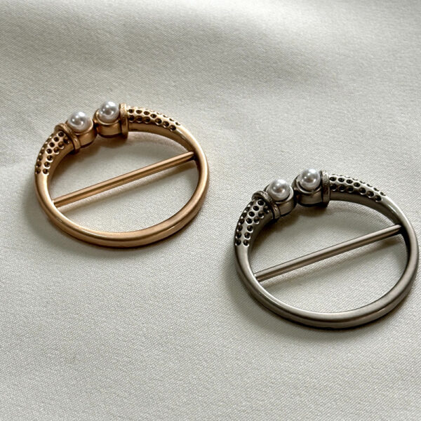 Luxe Duo-Pearl Circle Buckle