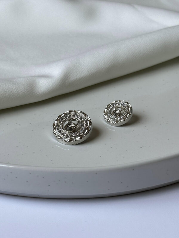 Luxury Metal Buttons with Sparkling Stones