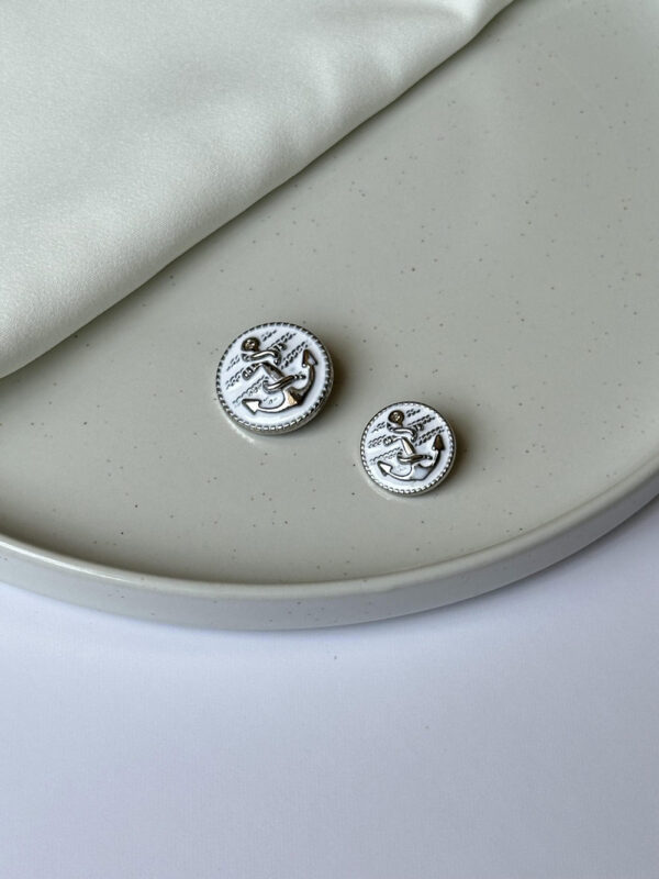 Nautical Anchor Metal Button