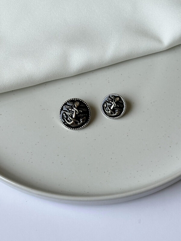 Nautical Anchor Metal Button