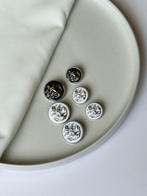 Nautical Anchor Metal Button