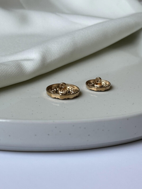 Luxury Metal Buttons with Sparkling Stones