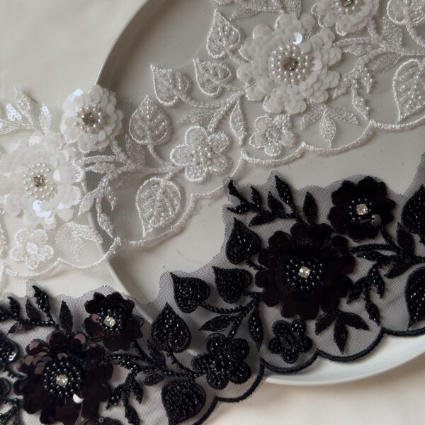 12CM Opulent Garden Beaded Lace Trim Collection