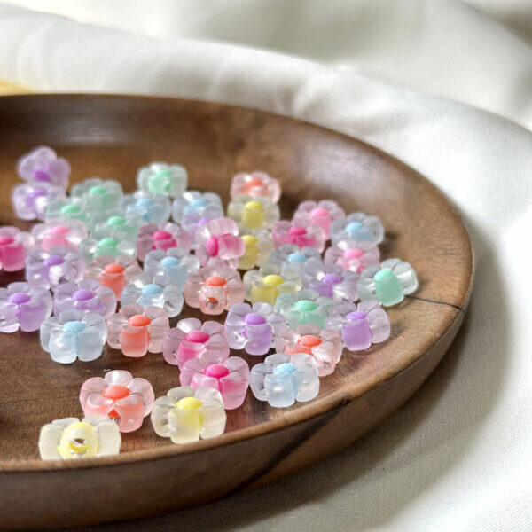 Pastel Charm Beads – Hearts, Stars & Blossoms for Jewelry Crafting