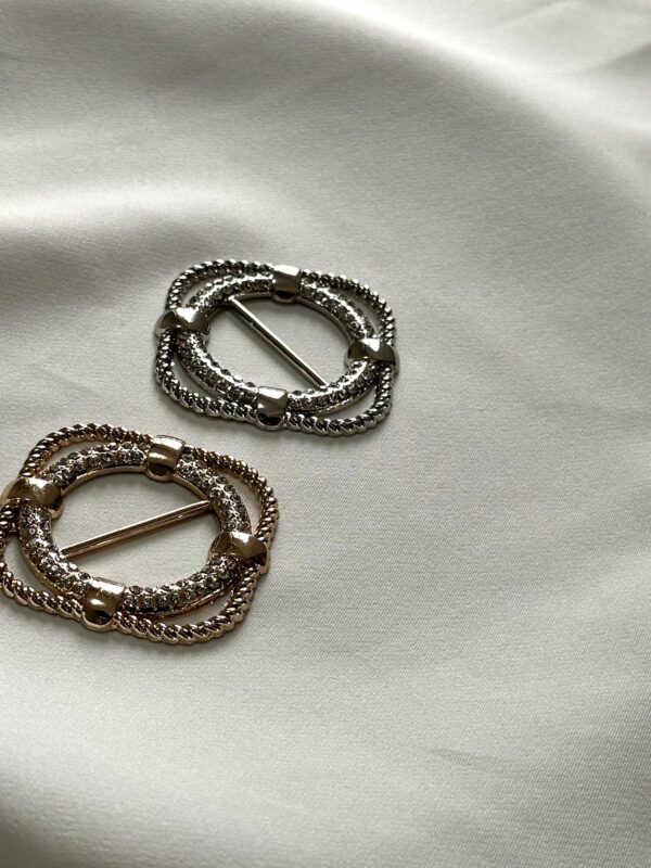 Radiant Dual-Ring Woven Crystal Buckle Collection