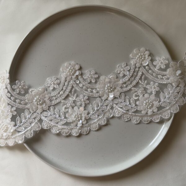 12CM Regal Blossom Beaded Lace Trim Collection - Image 3