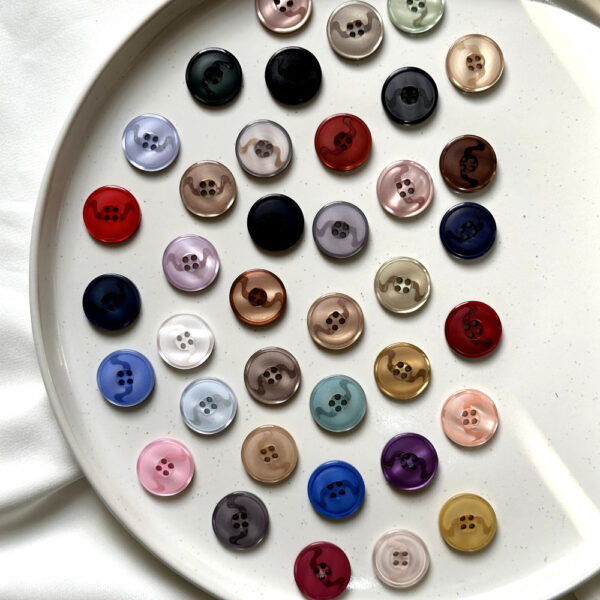 Premium Glossy Polyester Buttons for Craft and Design