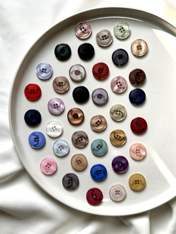 Premium Glossy Polyester Buttons for Craft and Design