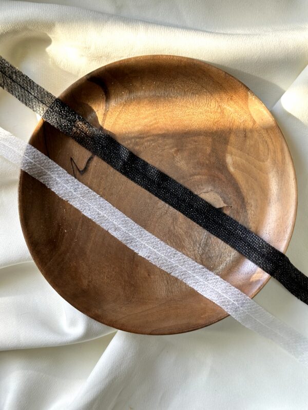 Fusible Bias Stabilizing Tape with Center Stitch