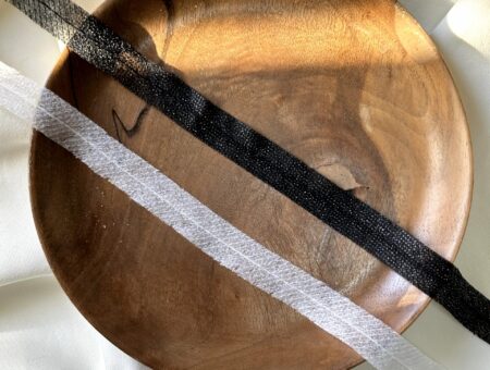 Fusible Bias Stabilizing Tape with Center Stitch