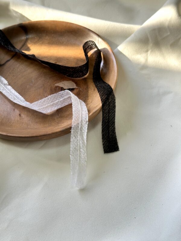 Fusible Bias Stabilizing Tape with Center Stitch