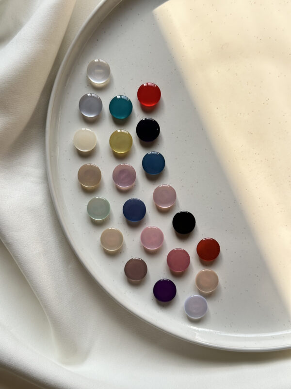 Glossy Round Plastic Buttons – 2-Hole Sewing & Craft Buttons | Assorted Colors | Shiny Finish - Image 2