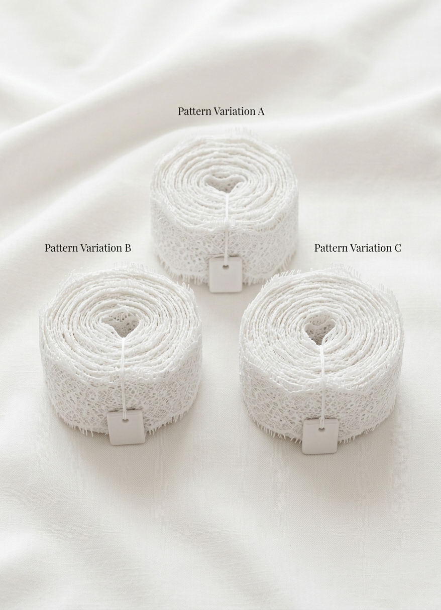 Premium Eyelash Lace Trim Collection – 8cm Wide Floral Design | Available in Black & White | Beautymond - Image 9